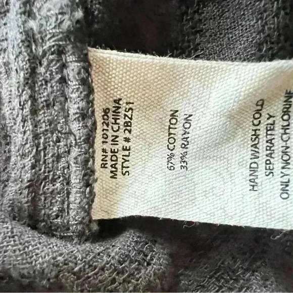 Soft Surroundings Ellis Grey Black Tiger Stripe Button-Down Tunic - Picture 5 of 5